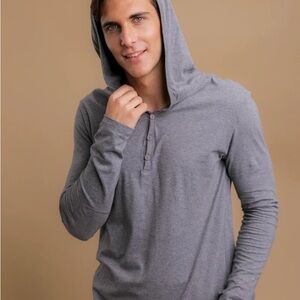 Cottonique Men's Long Sleeve Lightweight Jersey Hoodie